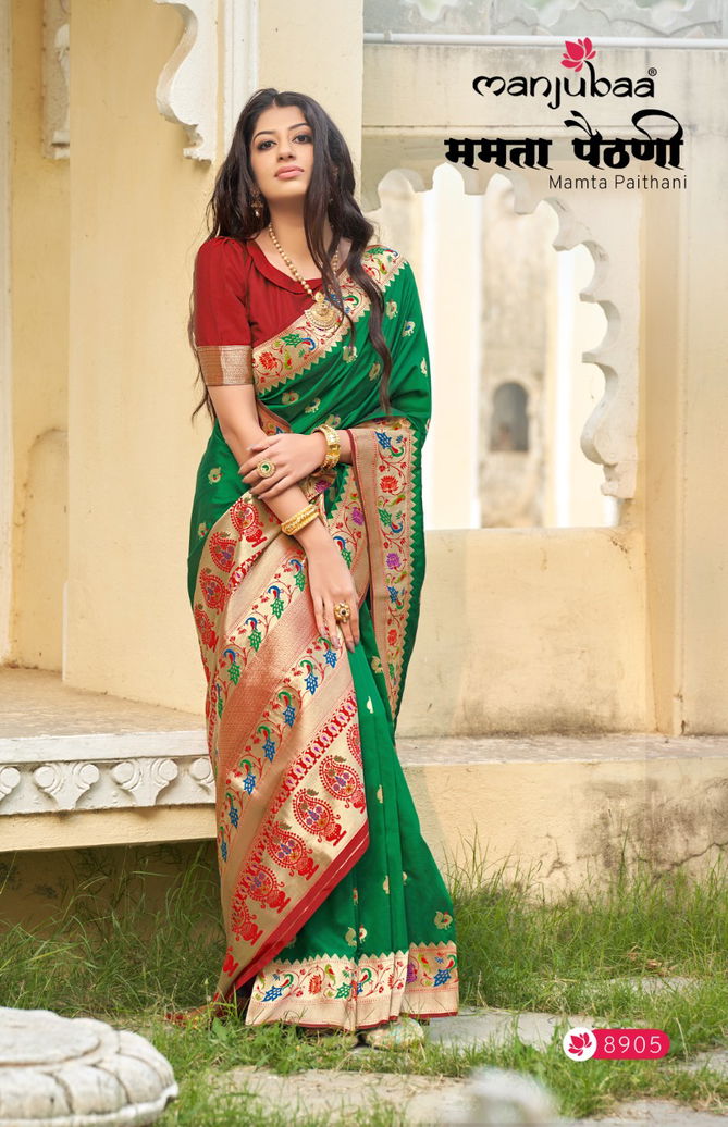 Manjubaa Mamta Paithani New Designer Festive Wear Banarasi Silk Saree Collection